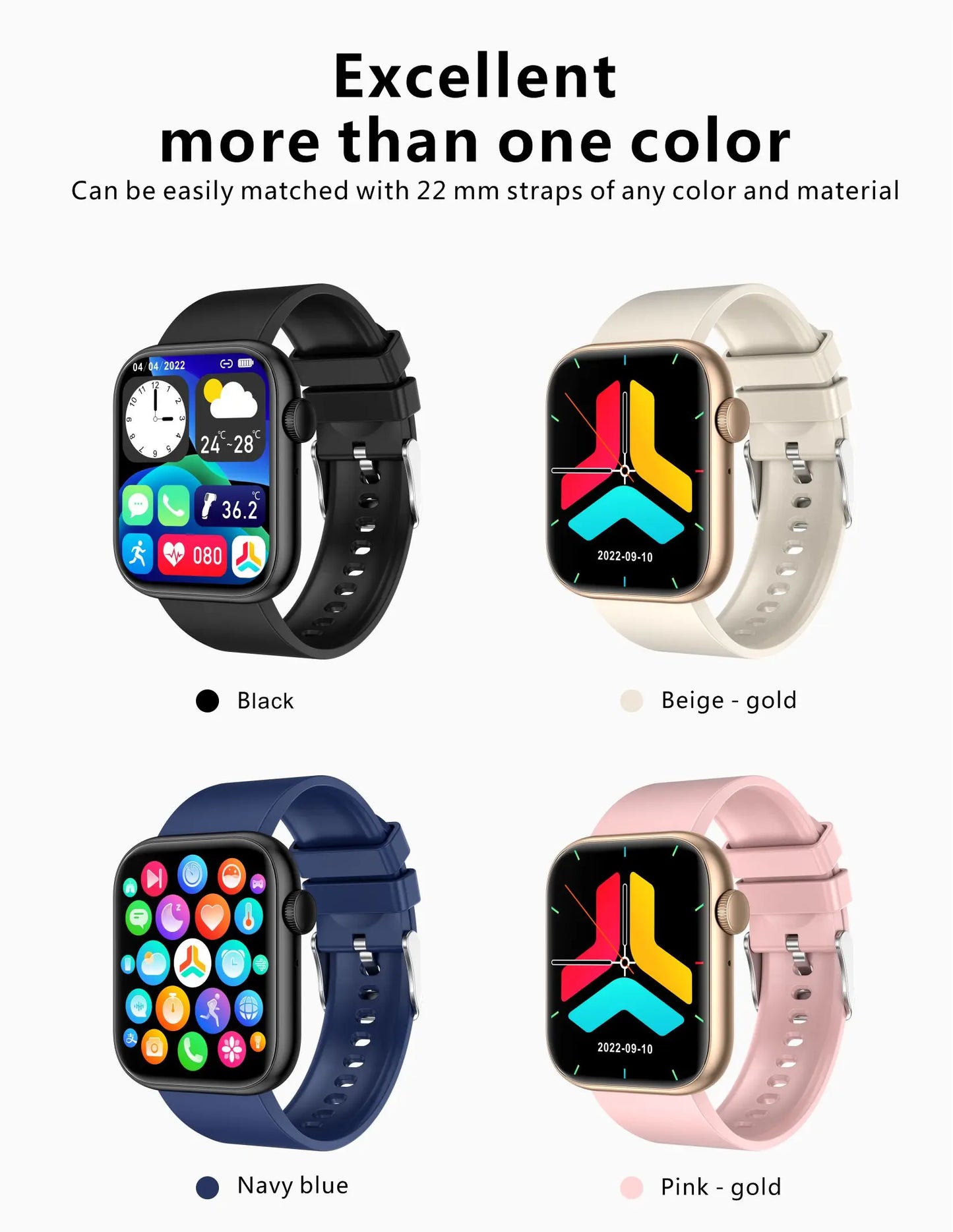 LIGE New Women Smart Watch 1.85 Full Touch Bluetooth Call Smart Wristwatch Body Temperature Watch Sports Bracelet Men Smartwatch