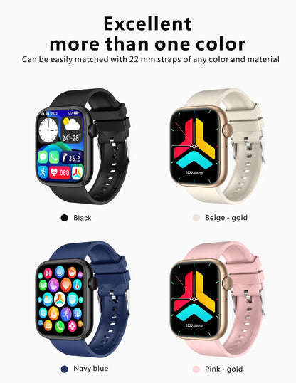 LIGE New Women Smart Watch 1.85 Full Touch Bluetooth Call Smart Wristwatch Body Temperature Watch Sports Bracelet Men Smartwatch