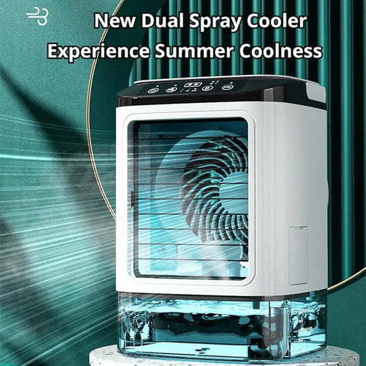 USB Mini Evaporative Air Cooler Desktop Spray Humidifier Fan 900ML Water Tank, Portable Water Cooling Fan for Home Office Use by PDG ibma