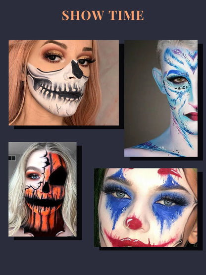 IMAGIC 12Colors Face Body Art Safe Kids Flash Tattoo Painting Halloween Christmas Party Makeup Drawing Pigment Drama Beauty Tool