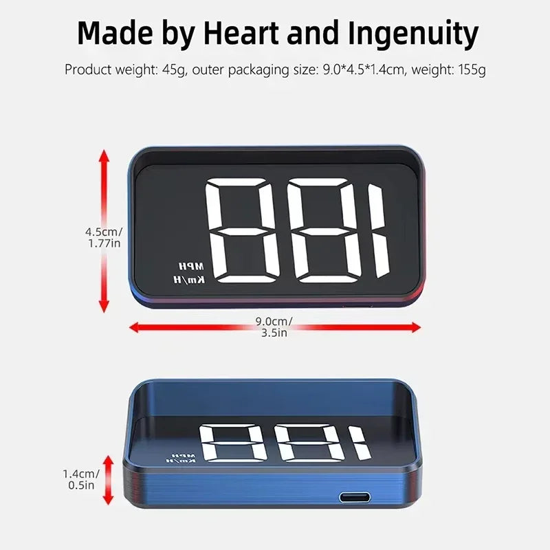 XIAOMI New HUD Head Up Display Digital New In-vehicle Speedometer Speed Mete GPS Compass Multifunctional Car Windshield Project