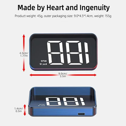 XIAOMI New HUD Head Up Display Digital New In-vehicle Speedometer Speed Mete GPS Compass Multifunctional Car Windshield Project