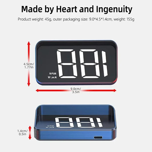 XIAOMI New HUD Head Up Display Digital New In-vehicle Speedometer Speed Mete GPS Compass Multifunctional Car Windshield Project