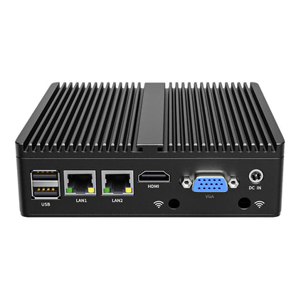 Fanless Industrial Mini PC 4th Gen Intel Processor Dual LAN 2x COM Ports Rugged Silent Computer for Automation IoT Gateway G30
