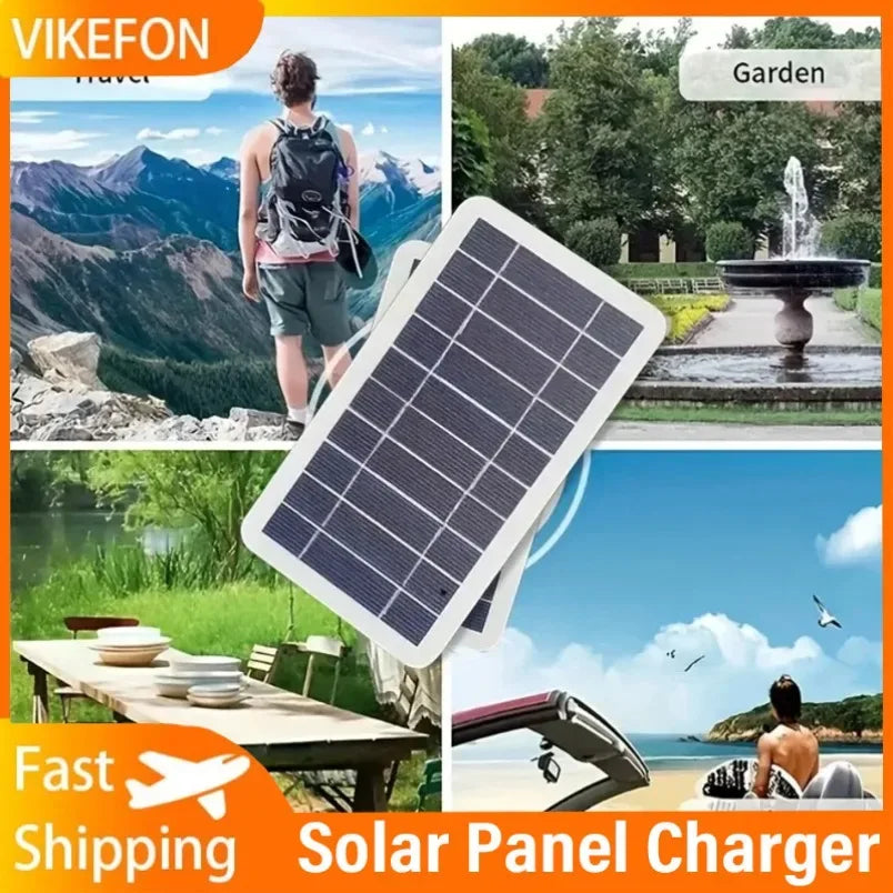 Portable USB Safe Stable Charger Solar Panel Charger, Compatible with Phones, Fans, Flashlights for Outdoor Travel Camping