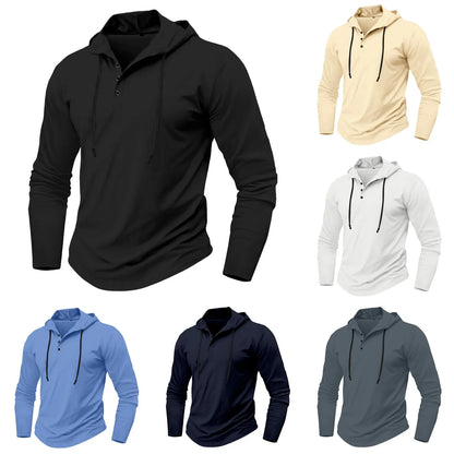 Men'S Hoodie Long Sleeve Button Shirt Casual Beach Yoga Sweatshirt Oversized Hoodie Sweatshirts Casual Shirts For Male Loose