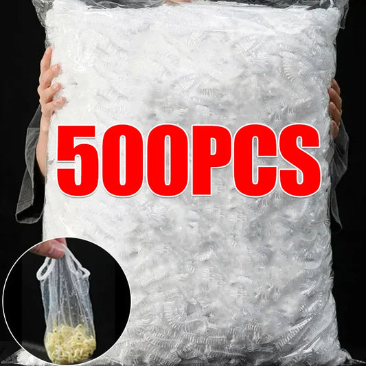 500/30pcs Disposable Sink Filter Mesh Bags Kitchen Sink Strainer Drain Hole Anti-blocking Garbage Bag Cleaning Strainers Net
