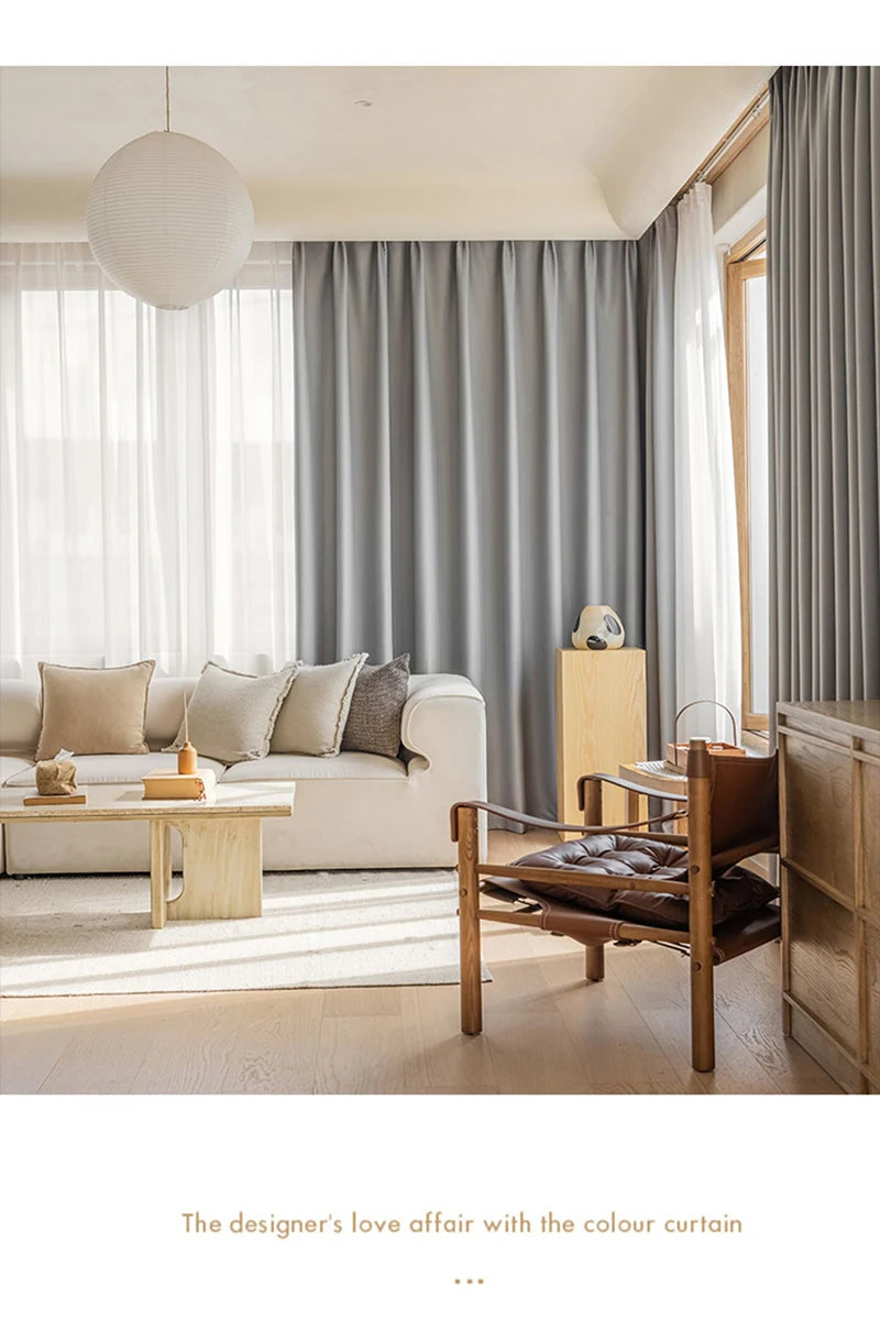 French Cream Style Bay Window Drape Bedroom Thick Full Blackout Curtain Hotel Soundproof Drapes Large Area Living Room Curtains