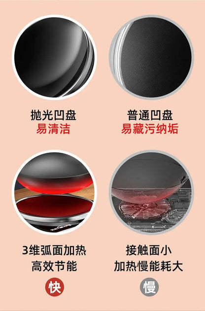 New 5000W concave induction cooker multifunctional energy-saving kitchen stove integrated pot cocina electrica