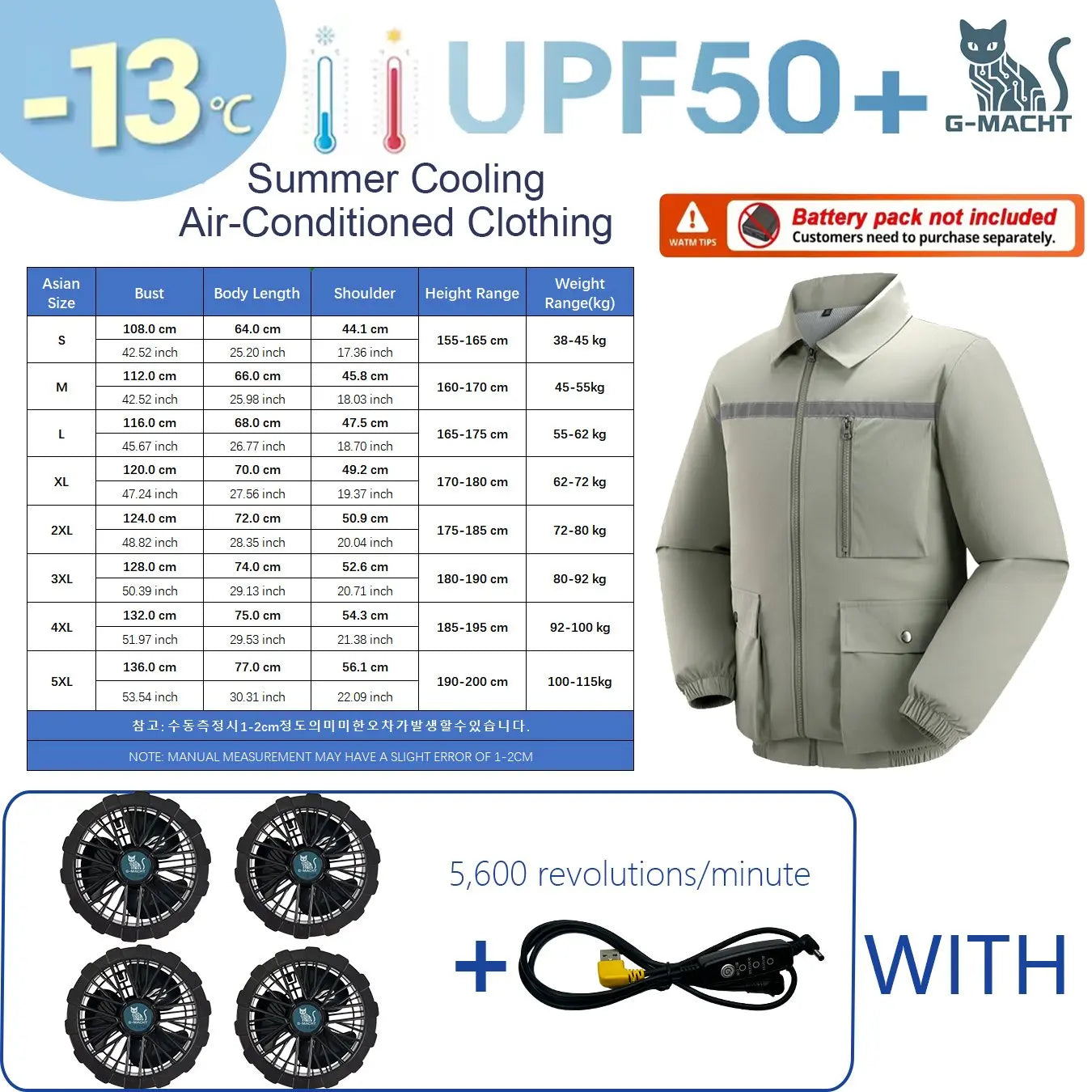 Summer 4 Fans Air Conditioning Cooling Vest Men Women Ultralight Outdoor Jacket Sun Protection Windbreaker Travel Fishing Sports