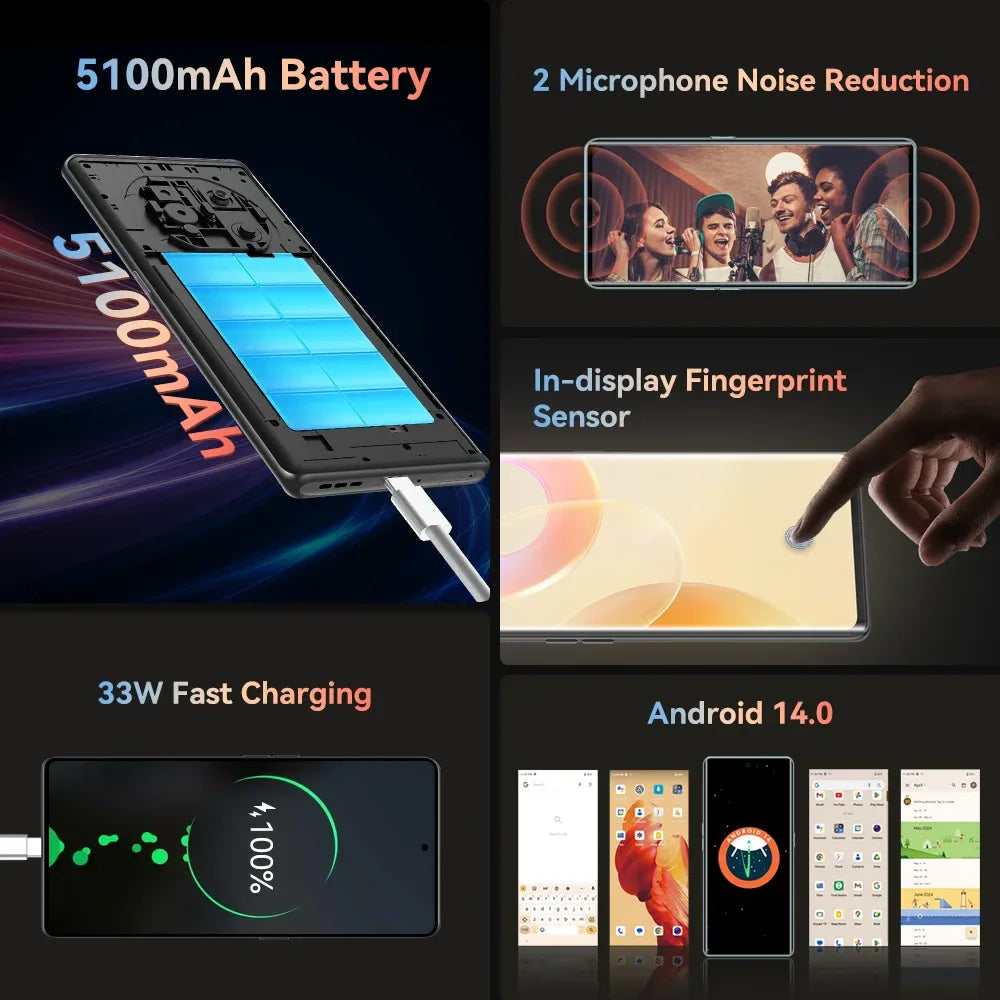 [NEW] CUBOT Android Smartphone X90, 6.67" AMOLED Curved 120Hz Display, 32GB RAM (16GB+16GB), 256GB ROM, Helio G99, NFC, 100MP