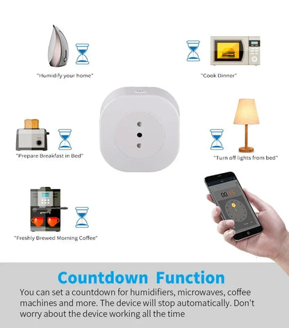 Wifi Smart Plug 16A Italy Chile Socket Power With Timer USB Charger Tuya SmartLife APP Voice Control Works For Google Home Alexa