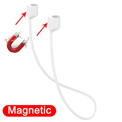 Silicone Wireless Bluetooth Headphone Neck Strap Cord String For AirPods Pro 1 2 3 Magnetic Anti-Lost Silicone Earphones Rope