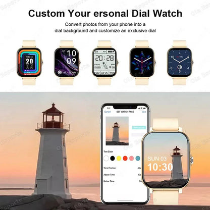 2026 New Smart Watch For Android IOS 1.83Inch Color Screen Bluetooth Call Blood Oxygen/Pressure Monitoring Smart Watch Women Men