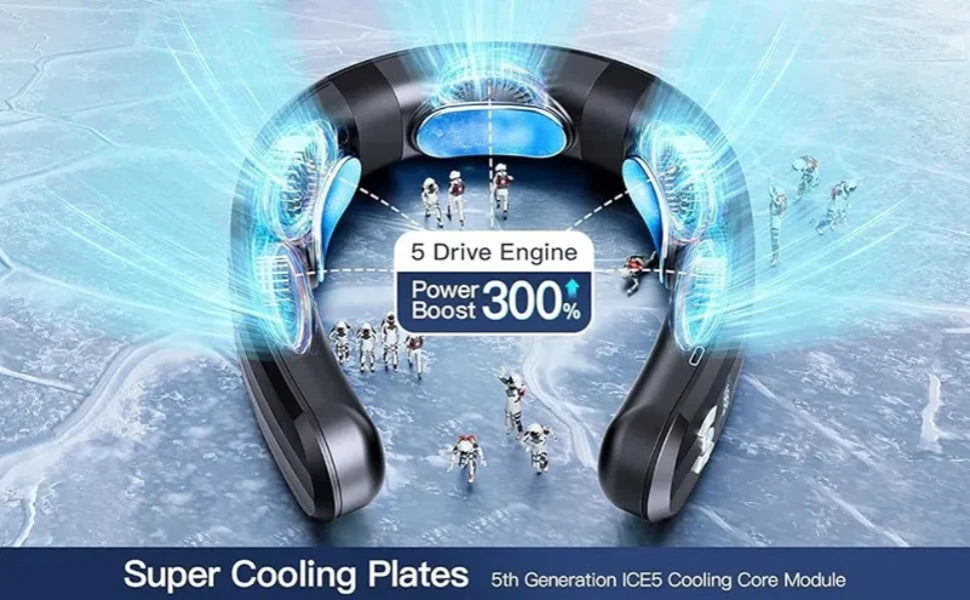 New Hanging Neck Fan Wearable Air Conditioner USB Rechargeable Portable 3 Refrigeration Mute 6000mAh Outdoor Summer Cooler Fans