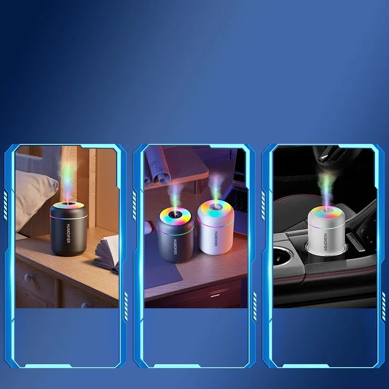 Mini Air Humidifier USB Electric 180ML Aroma Diffuser Essential Oil Purifier Aromatherapy Mist Maker Lights For Car Home Bedroom