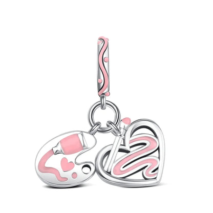 Elegant Mother's Day gifts For mom Ballet Pendant Fit Original Bracelet Diy Jewelry Fine Perfect Heart Rainbow Charm Daily Wear