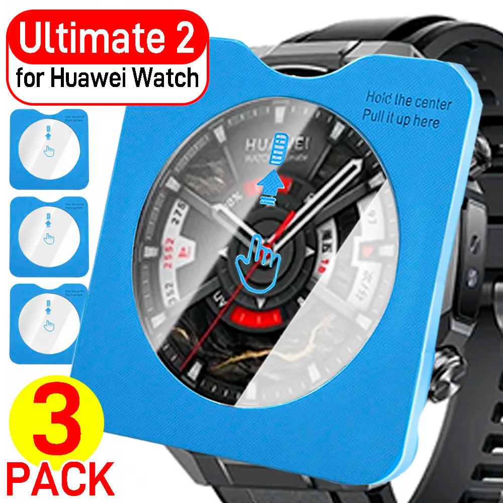 1-3Pcs Easy Installation Tempered Glass for Huawei Watch Ultimate 2 HD Anti-scratch Protective Watch Film for Huawei Ultimate2