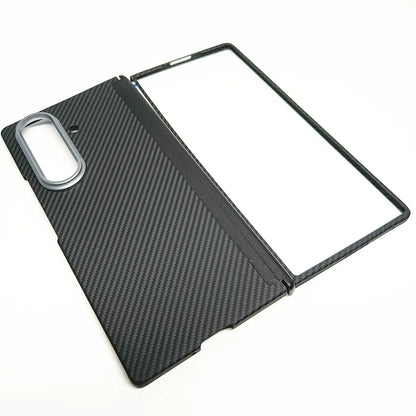 Genuine Aramid Carbon Fiber Magsafe Case for Samsung Galaxy Z Fold 6 Fold 7 Matte Bulletproof Thin Hard Magnetic Wireless Cover