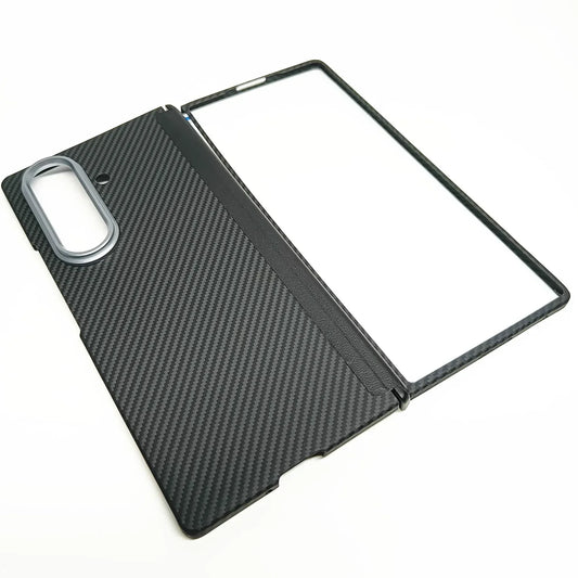 Genuine Aramid Carbon Fiber Magsafe Case for Samsung Galaxy Z Fold 6 Fold 7 Matte Bulletproof Thin Hard Magnetic Wireless Cover