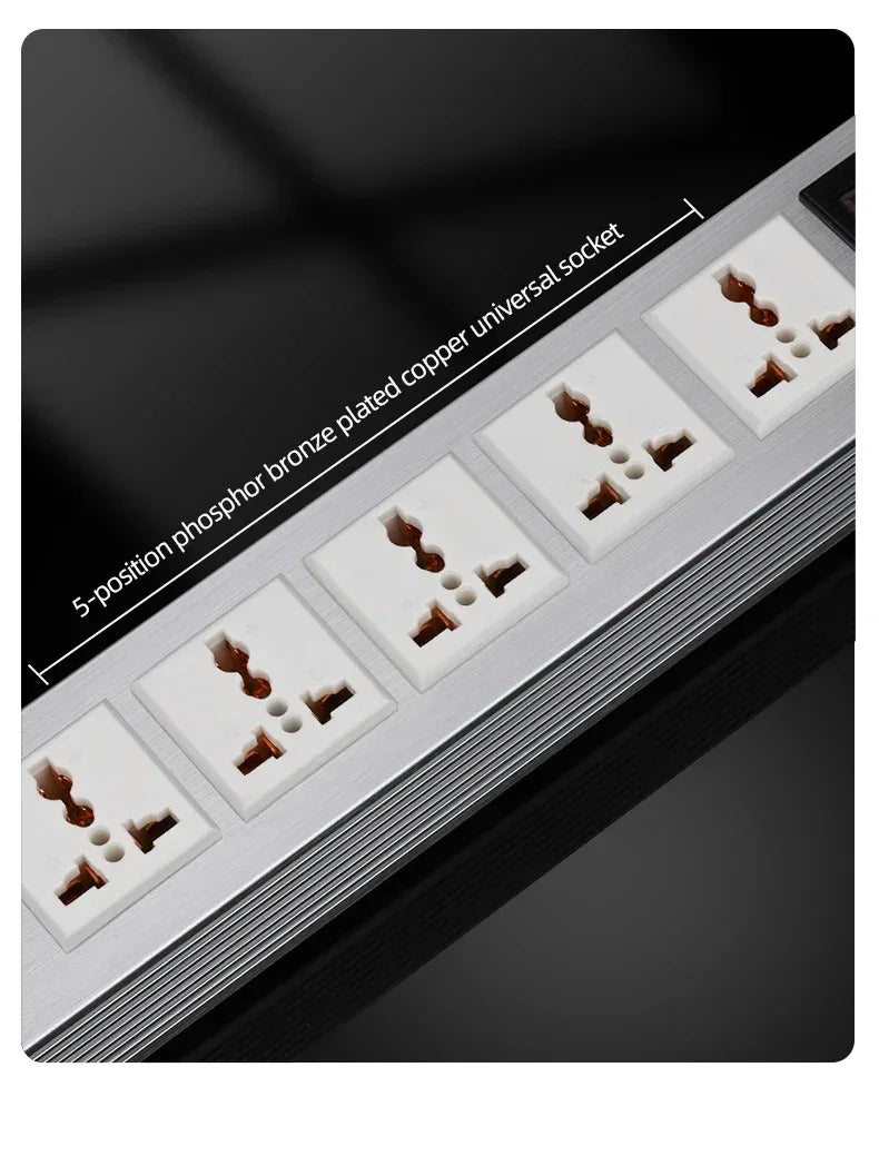 ATAUDIO Hifi Power Filter Power Power Conditioner Purifier Surge Protection with US Plug and Universal Socket