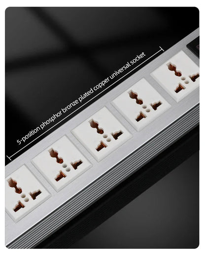 ATAUDIO Hifi Power Filter Power Power Conditioner Purifier Surge Protection with US Plug and Universal Socket