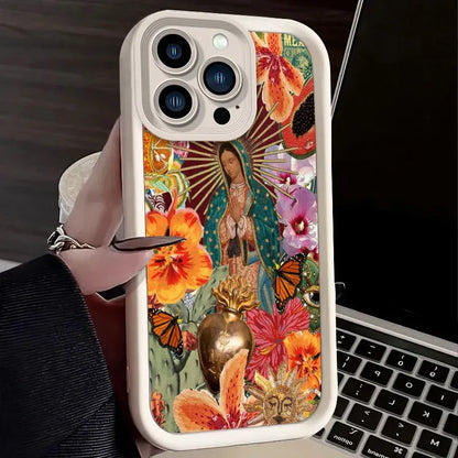 Mexican Our Lady of Guadalupe Case for iPhone 17 Air 16 E 15 14 Plus 13 12 Mini 11 Pro Max Shockproof Silicone Dustproof Cover