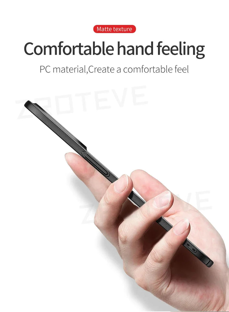 For iPhone 17 Air 17e 16 16e 15 14 13 12 Pro Max ZROTEVE Slim Matte Hard PC Cover For iPhone17 iPhone16 Plus Phone Case