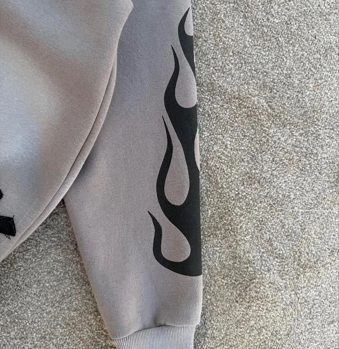 Retro Street Geometry Print Hoodie Original Design Patchwork Y2K Hip Hop Harajuku Style Casual Oversized Hoodie Male Tracksuit