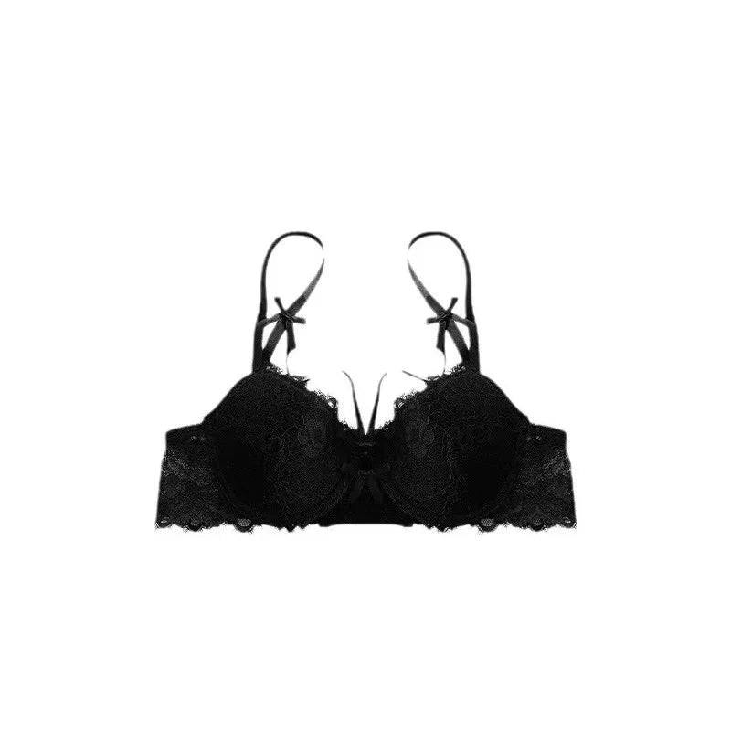 MOYISU Push Up Bra Set 32-38 AB SL French Lace Underwire Luxury Bow Bralette Allure Support Breathable Comfort Summer Flash Sale