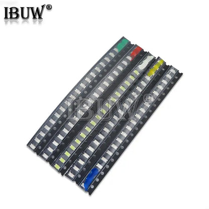 100PCS=5 colors x 20pcs 5050 5703 1210 1206 0805 0603 LED Diode Assortment SMD LED Diode Kit Green/ RED / White / Blue / Yellow