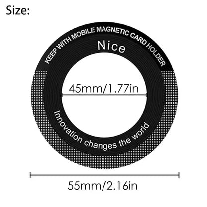 1pc Universal Magnetic Metal Ring Plate Sticker Wireless Charger Adapter for Magsafe Magnet Car Phone Holder Support