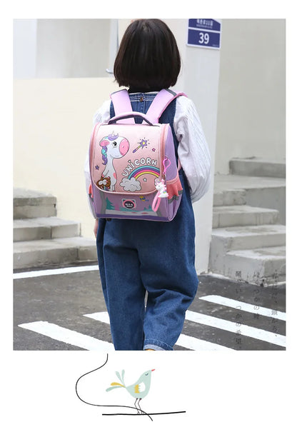 Waterproof Children Primary School Bags Cute Unicorn Rainbow Backpacks Kids Cartoon Animal Dinasour Shcoolbags for Kindergarten