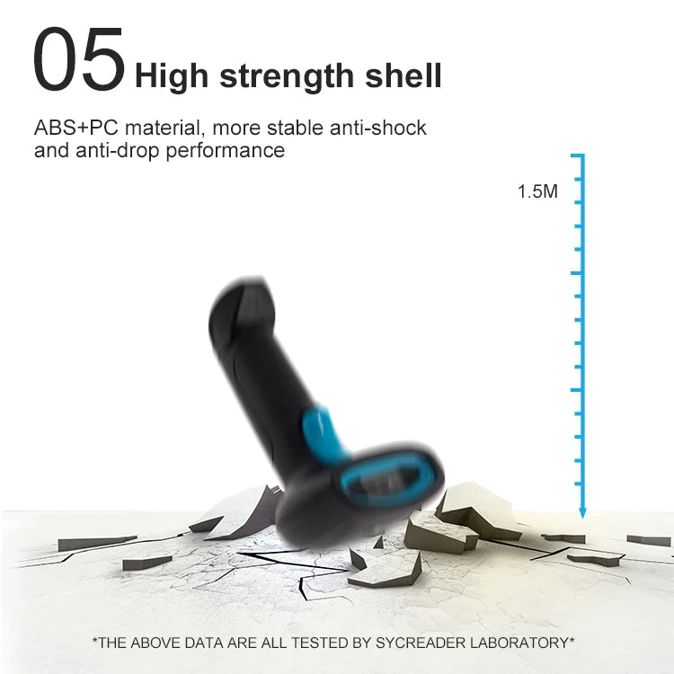 2D 1D Barcode Reader Wireless QR Bar Code Scanner CMOS Image High-speed Decoding Bluetooth Handheld Scanner for store