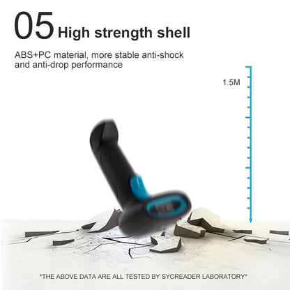 2D 1D Barcode Reader Wireless QR Bar Code Scanner CMOS Image High-speed Decoding Bluetooth Handheld Scanner for store