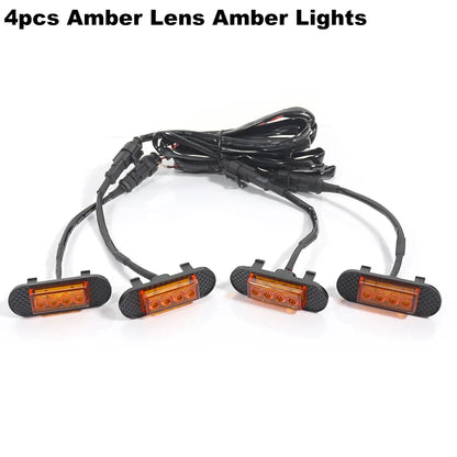 iJDM Car LED Front Grille Clearance Light For Ford Bronco Badlands Wilderness Edition Amber Daytime Running Light Warning Lamp