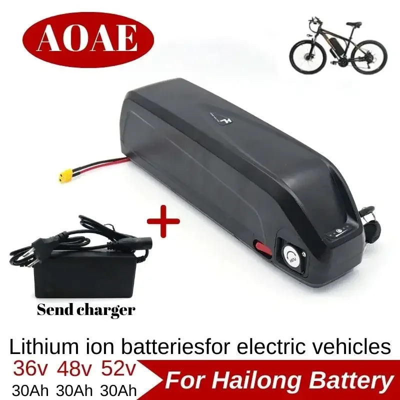 Hailong Battery 36V 48V 52V 30Ah 40Ah for Bafang BBS02 BBS03 BBSHD Motor Hailong Battery Delivery within 10-25 days