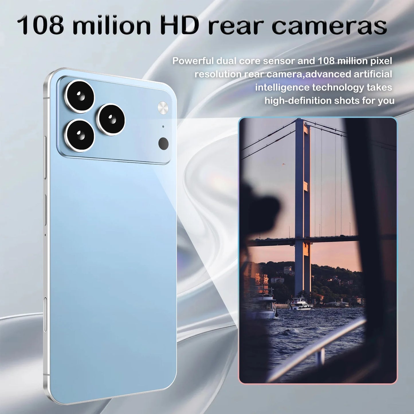2026 Global Version I17 Promax Pro 4G 5G Dual Card Dual Standby System Original Intelligent 7.3inch 8000mAh Battery Arrival