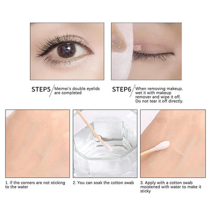 360pcs Makeup Clear Gray Beige Eyelid Stripe Big Eyes Invisible Double Fold Eyelid Shadow Tape Sticker Beauty Tool