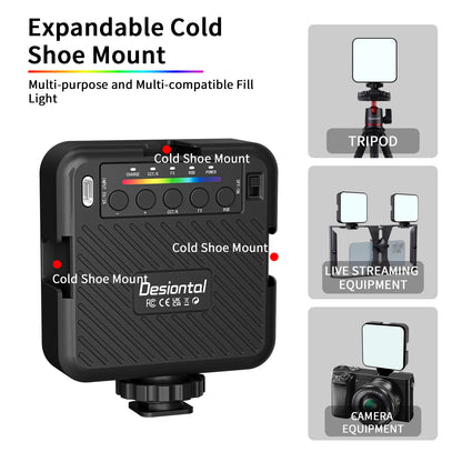 Desiontal X1 Adjustable RGB Multi-Color Photography Fill Light Photography Studio Equipment