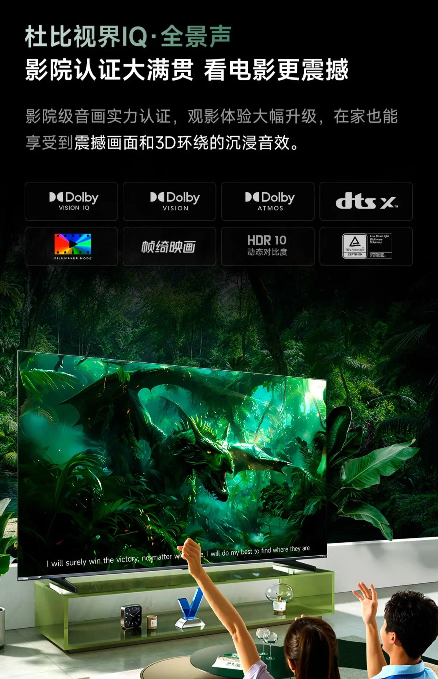 lJQ 75 inch TV large screen 4K TV high performance high image quality