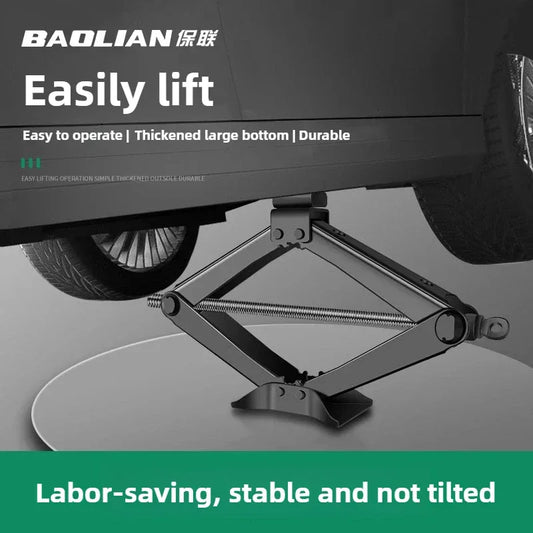 BAOLIAN Car Scissor Jack 3T Auto Emergency Lift Stand Labor-Saving Repair & Tire Replacement Tool and Wrench for SUV Vehicles
