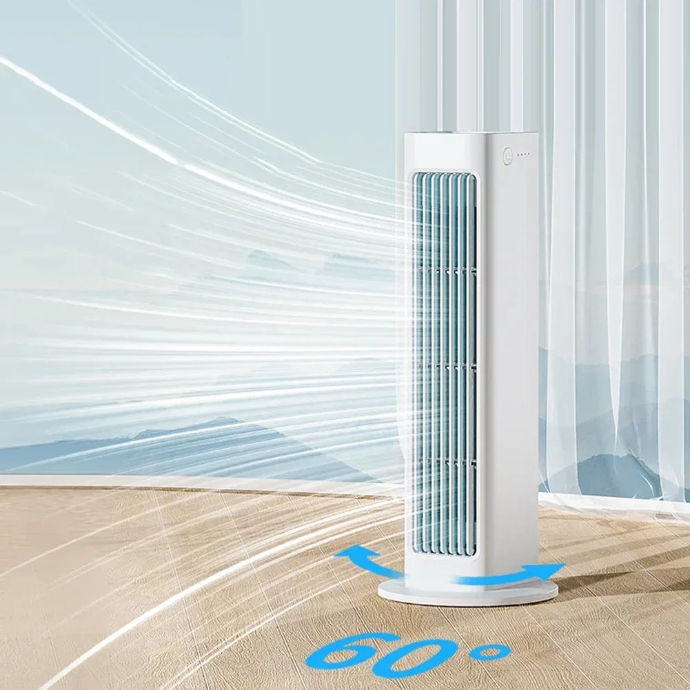 4000mah Leafless Fan 3 Mode Bladeless Air Cooler Fan LED Wall Mount/Desktop Standing Tower Fan for Bedroom Living Rooom Bathroom