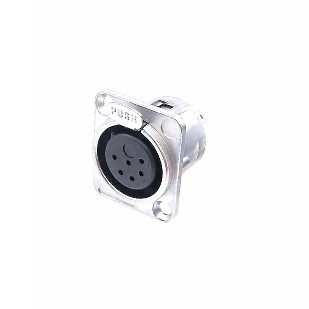 1pcs 3,4,5,6,7 pin Male/Female Black/Silver Metal Square XLR Speaker Panel mount socket Connector