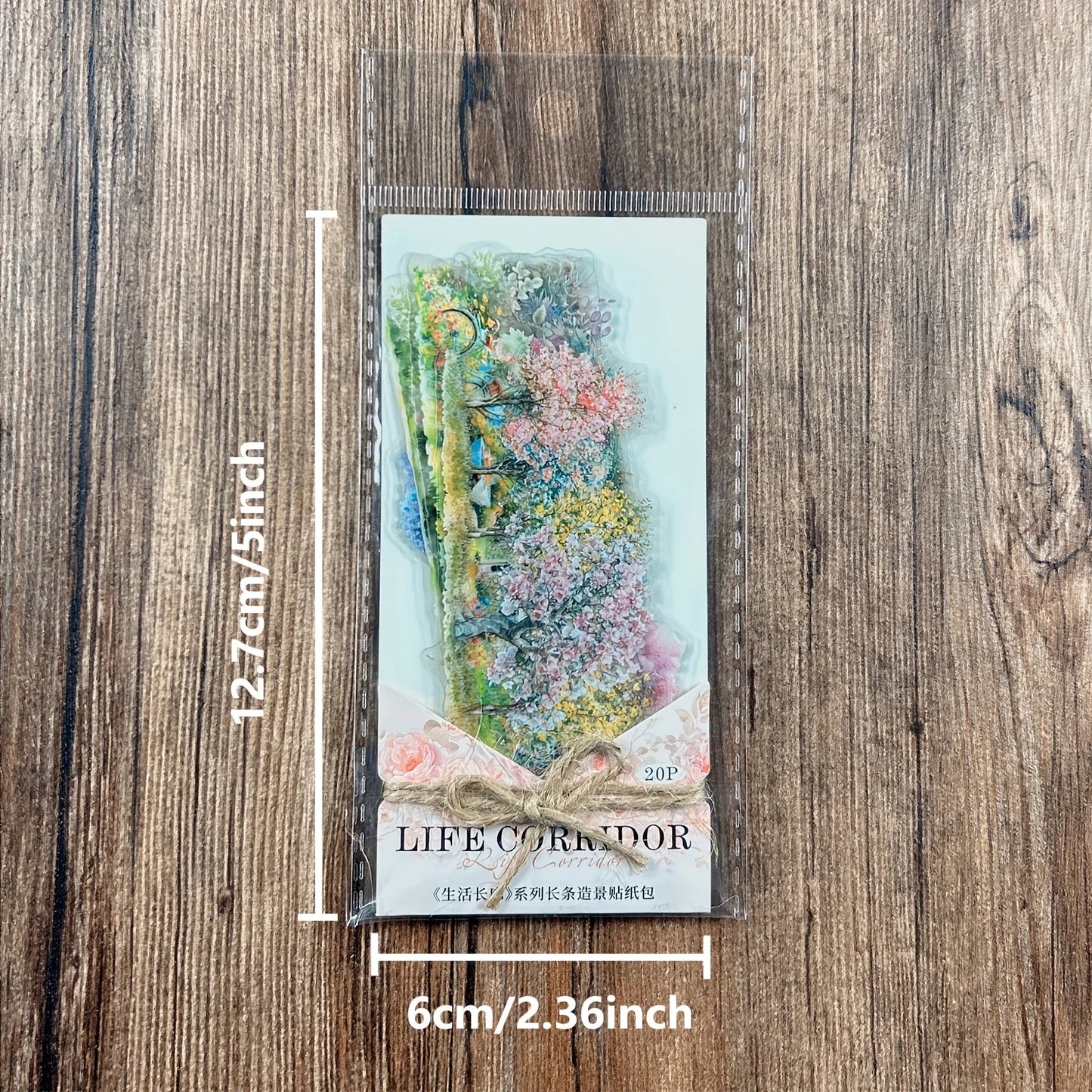 JIANQI 20pcs/pack European Retro Collage Strip Stickers DIY Collage Decoration Album junk journal Scrapbook PET Stickers
