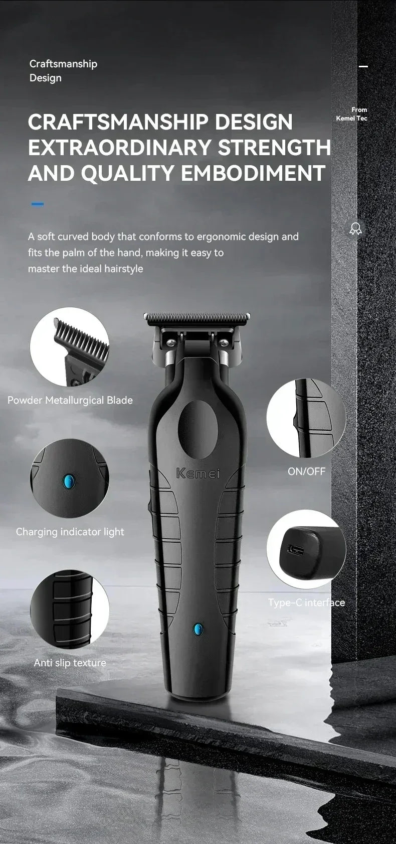 Kemei KM-2296 KM-2299 KM-T95 Professional Hair Clipper Kit or Blade Shaver Male Hair Cutting Machine Men’s Trimmer Machine