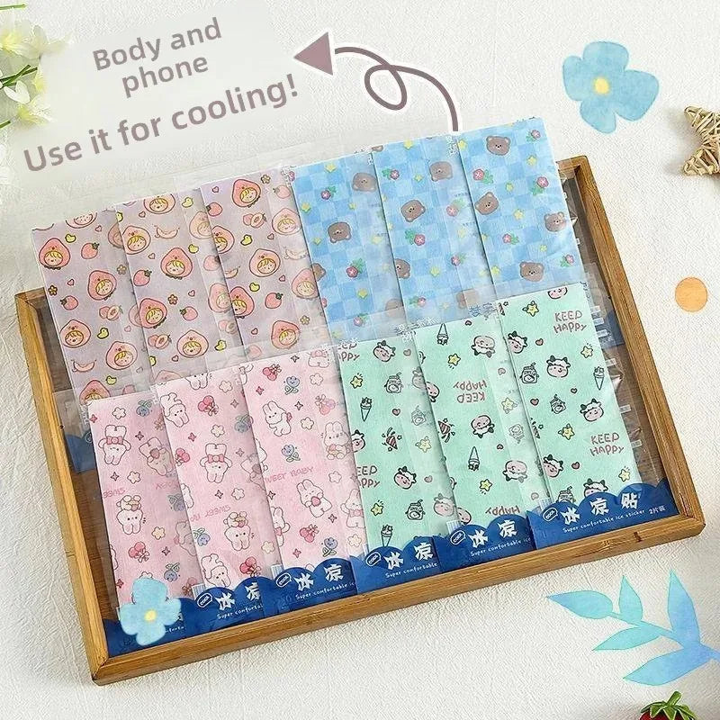 Cooling Gel Patches Summer Essential Refreshing Ice Pack Student Brain Boosting Cooling Patch Mobile Phone Cooling down
