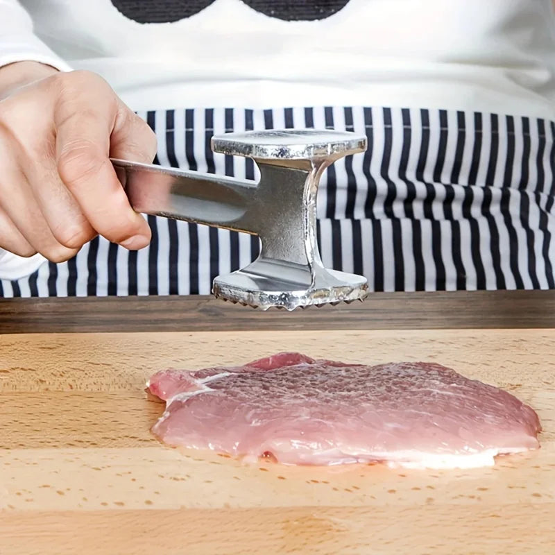 1Pcs Meat Tenderizer Hammer Two Sides Loose Meat Mallet Tool for Pounding Beef Steak Stainless Steel Meat Hammer Kitchen Tool