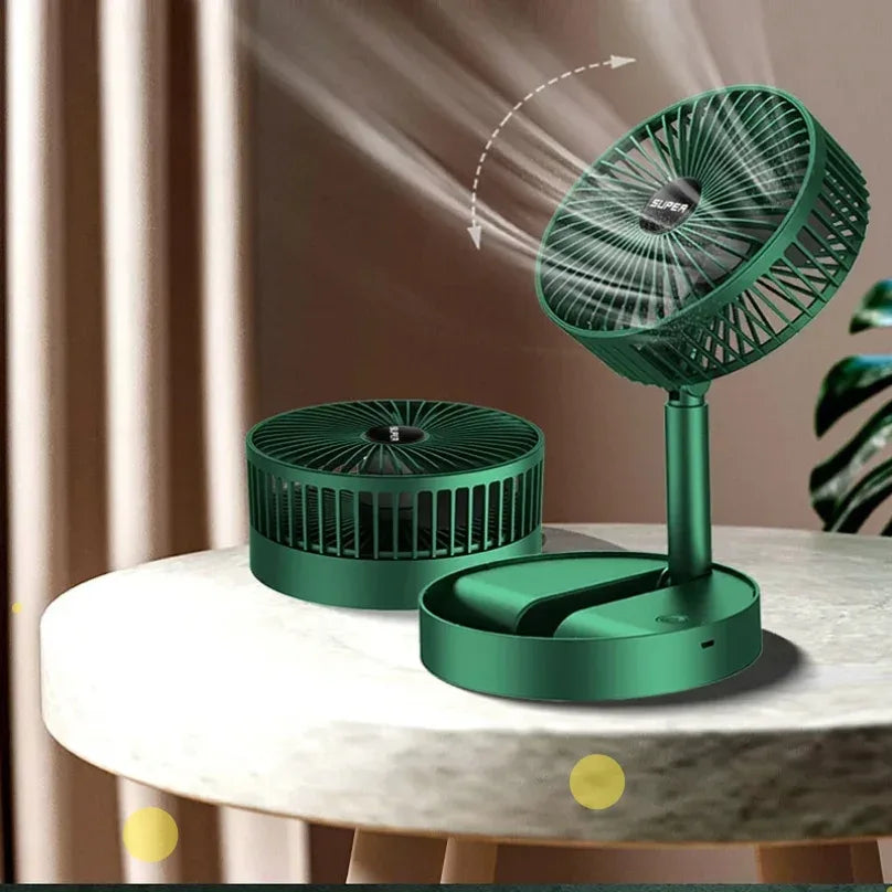 Desktop fan charging model, long endurance USB foldable mini retractable fan, dormitory portable desktop electric fan