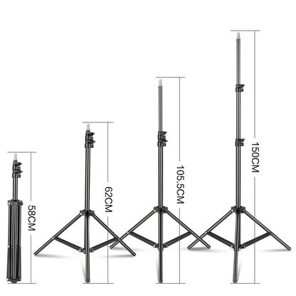 1/4 Screw Head Light Stand Tripod 2m 1.5m 68cm For Phone Selfie Stick Adjustable For Photo Studio Flashes Photographic Softbox